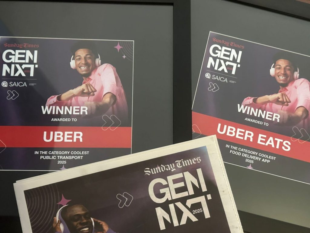 Uber and Uber Eats Named Coolest Transport and Food Delivery Brands at Sunday Times GenNext&nbsp;2025